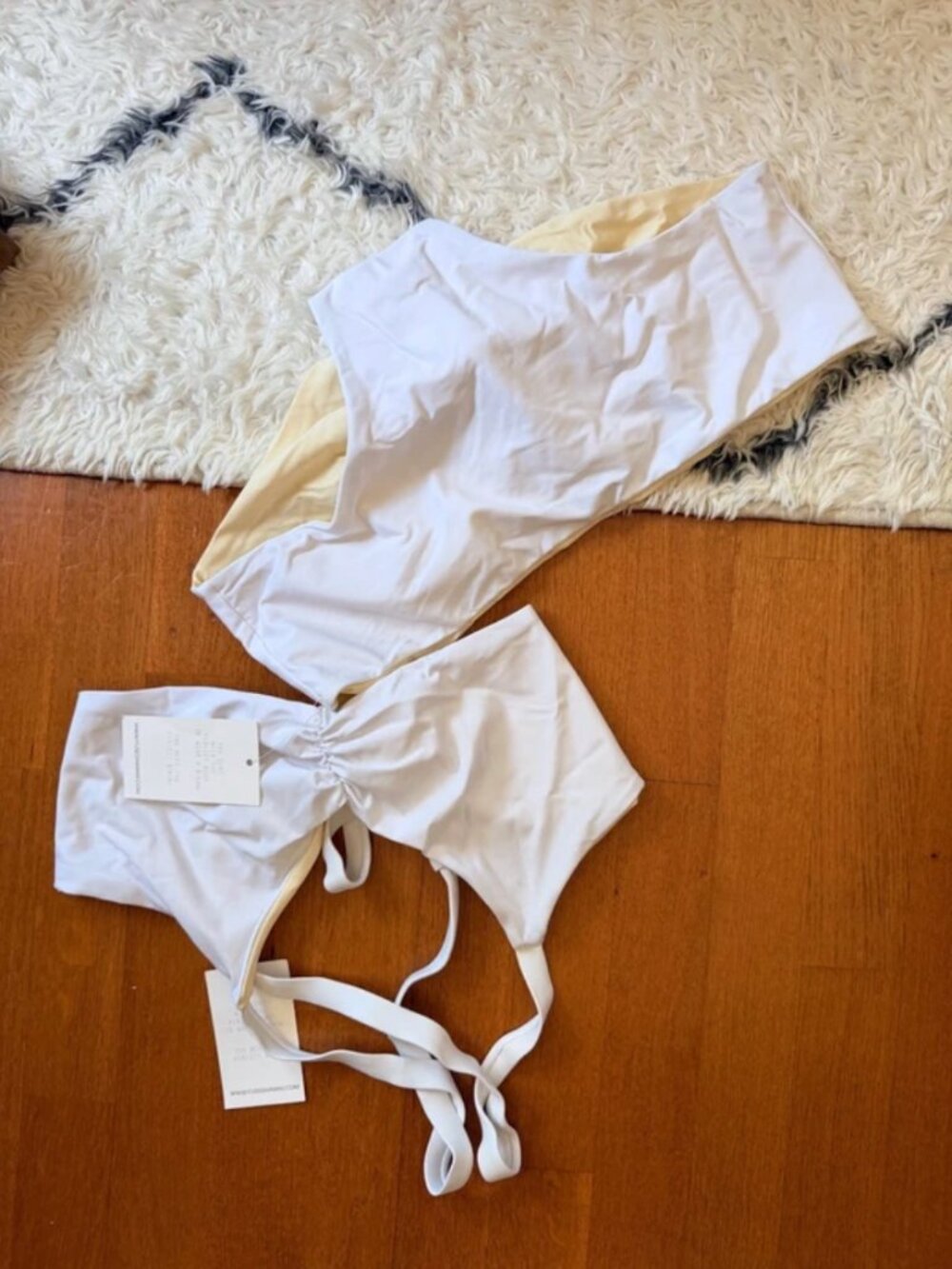 Brand New FUSED Hawaii White Bikini Set XL